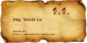 Vég Valéria névjegykártya