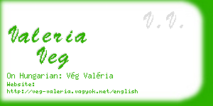 valeria veg business card
