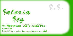 valeria veg business card